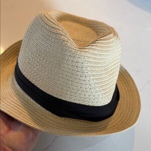 Classic Tan Fedora Hat with Black Band